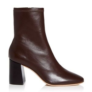 New Loeffler Randall Elise block heel booties size 8 chocolate